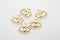 set of 5, Evil Eye Charm,Boho Gold Filled Eye Charms, 26mm x 22mm,